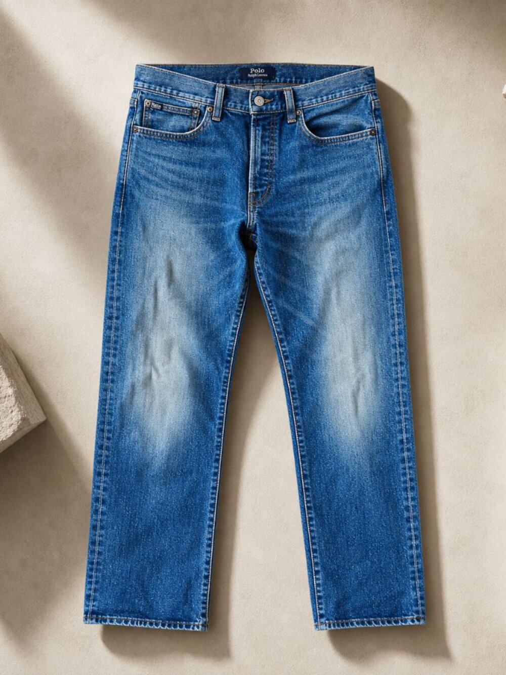 Polo Ralph Lauren Jeans Mens 31X30 Blue Classic Fit Distressed Cotton Denim